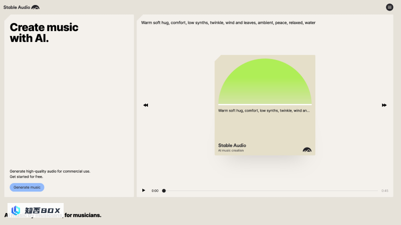 Stable Audio - Stability AI最新推出的音乐生成工具 | AI工具集_图1
